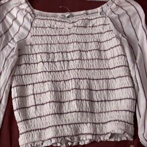 Abercrombie Fitch ruffled shirt with puffy sleeves